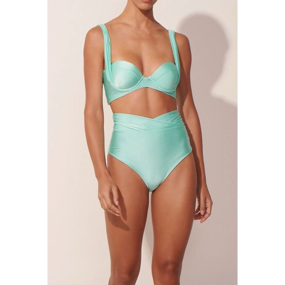 Ancora Swim Mint Shimmer Bikini Set Top Large/ Small Bottom